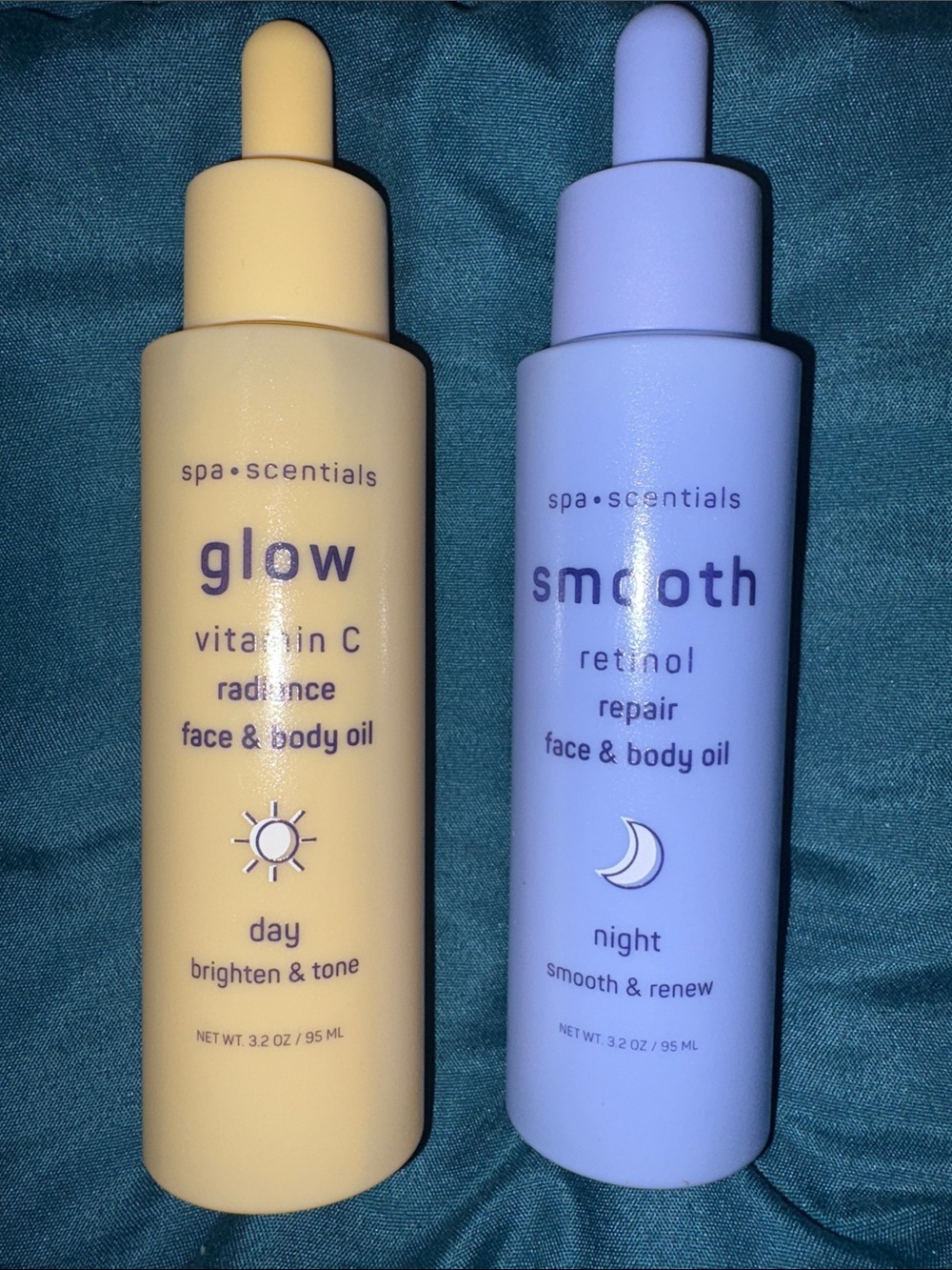 Spa essentials- Glow Vitamin C Day & Smooth Retinol Repair Face & Body Oil 3.2oz